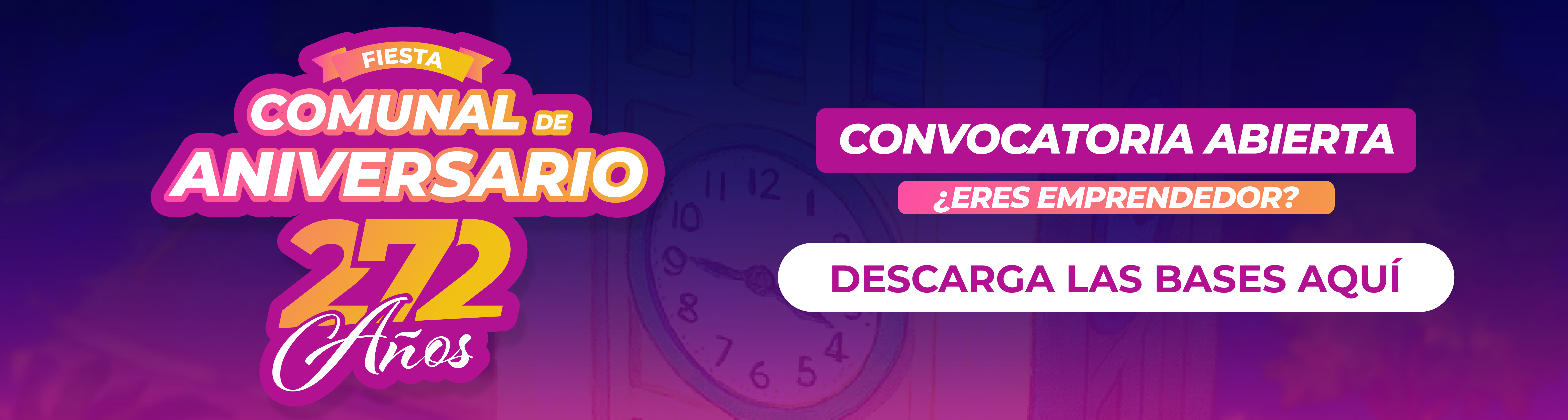 Convocatoria Emprendedores Fiesta Comunal de Aniversario 2025